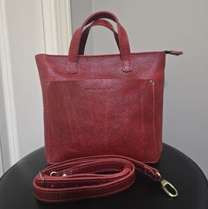 New Portland Leather Mini Crossbody - Color: Chili Red